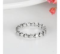 XJruixi Anillo delgado de la palabra de arroz simple de plata de ley 925 para joyería de mujer anillos de dedo giratorios apilables regalos
