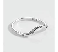 XJruixi Anillo Delgado de la Palabra de arroz Simple de Plata de Ley 925 para joyería de Mujer Anillos de Dedo giratorios apilables Regalos