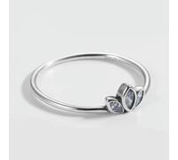 XJruixi Anillo Delgado de la Palabra de arroz Simple de Plata de Ley 925 para joyería de Mujer Anillos de Dedo giratorios apilables Regalos