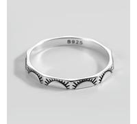 XJruixi Anillo Delgado de la Palabra de arroz Simple de Plata de Ley 925 para joyería de Mujer Anillos de Dedo giratorios apilables Regalos