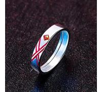 XJruixi Anime Darling In The Franxx Ring Hiro Zero Two Cosplay Adjustable Unisex Couple Lover Rings Jewelry Gift Prop Accessories