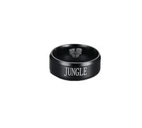 XJruixi Game Anime Peripheral Ring for Men and Women Black Stainless Steel LOL Ring Team Ring,Top Jungle ADC Mid Support Engraved
