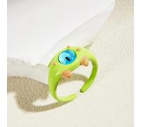 XJruixi Kawaii Green Monster Black Cat Ring Unisex Cute Couple Adjustable Opening Finger Rings Jewelry Accessories Gift