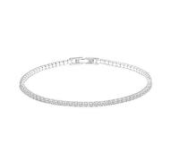XJruixi New Luxury Three Rows Tennis Full Drills 2MM 18CM Silver on Hand Bracelet Bangle For Women Jewelry