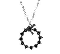 XJruixi The Seven Deadly Sins Meliodas Dragon Pendant Necklace Nanatsu no Taizai Elizabeth Liones Blue Sun Stars Moon Charm Necklace