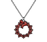 XJruixi The Seven Deadly Sins Necklace Nanatsu no Taizai Meliodas Diane Escanor Merlin Ban King Gowther Tattoos Pendant Necklace Jewelry