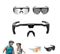 Xjrwac Gafas de béisbol con cámara, lentes POV 4K con cámara, transparentes, gran vista en primera persona, gafas inteligentes deportivas antirreflejos para actividades al aire libre (cambio, A)