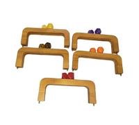 XJSDI 2 uds Exterior 20 * 8cm Marco de Madera para Monedero Asas para Bolso Cierre de Beso Marco para Monedero Asas de Madera para Bolsos para Bolso de Playa Hecho a Mano