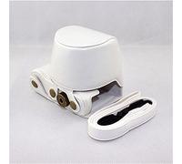 XJST Bolsa De La Caja De La Cámara De Cuero PU Premium, Bolsa De Cámara Anti-Shock DSLR/SLR, para Sony A5000 / A5100 / NEX3N, Lente Protección Completa,Blanco