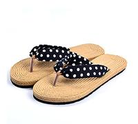 XJST Sandalias De Flip Flops para Mujeres, Punta Postes Sandalias Flip Chapls, Sandalia Delgada Flip Flop para Vacaciones/Centro Comercial/De Vagar/Reunirse,G,37