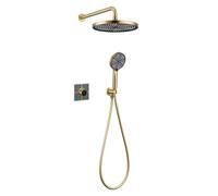 XJTNLB Columna Ducha de Pared Empotrado Ducha Lluvia Redonda de ABS