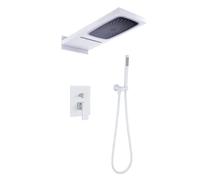 XJTNLB Columna Ducha Led Conjunto Ducha Cascada Empotradas Blanco