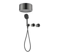 XJTNLB Conjunto Ducha Empotrado Techo con Alcachofa de Ducha, Duchas de Baño Monomando Gris Pistola