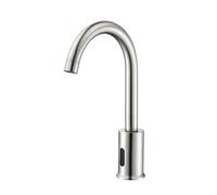 XJTNLB Grifo Automatico con Sensor Griferia Inteligente Baño Caño Cuello de Cisne Grifo Giratorio Lavabo Cepillado