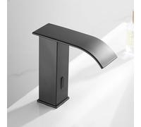 XJTNLB Grifo Automatico Infrarrojos Grifo Lavabo Cascada con Sensor a Pilas Latón,Negro,Bajo