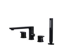 XJTNLB Grifo Bañera Grifo Ducha Monomando Negro Giratorio 360° Mezclador Bañera on Ducha Extraíble