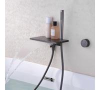 XJTNLB Grifo Bañera y Ducha Cascada Gris Pistola Griferia Ducha Empotrada con Caño para Llenar la Bañera Grifos Duchas de Baño Monomando