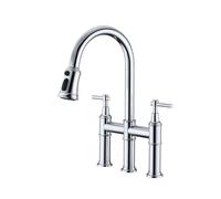 XJTNLB Grifo de Cocina con Rociador Extraíble 2 Modos Grifo Cuello de Cisne Giratorio en 360° Griferia Cocina Vintage Cromado