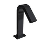 XJTNLB Grifo Lavabo Cascada con Sensor Infrarrojos Grifo Sensor Automatico a Pilas Grifos de Lavabo Latón,Negro,Bajo