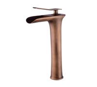 XJTNLB Grifo para Lavabo de Baño en Cascada Mezclador Monomando Lavabo Agua Caliente y Fría Griferia Lavabo Cascada,Antiguo,Alto