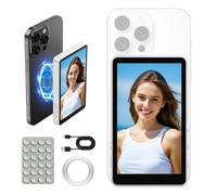 XJUGEZ Monitor Selfie Pantalla para Teléfono 4K,2500mAh Pantalla de Monitor Vlog para Cámara Trasera de iPhone17,Disparo Remoto Pantalla magnética Selfie,Accesorio para TikTok,Youtube,Live,Android