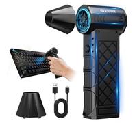 XJUGEZ Soplador de Polvo Eléctrico,4 Velocidades Aire Comprimido Limpieza PC,130000 RPM Soplador Aire Comprimido,Turbojet Soplador de Aire Potente para PC,Ordenadores,Coches,Sofás-Diamante