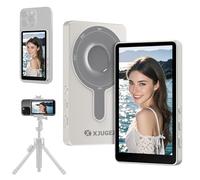 XJUGEZ Vlog Selfie Pantalla para Teléfono,Pantalla Magnetica Selfie Compatible con iPhone &Android,Sin Demora Monitor para Teléfono Vlog,TikTok,LiveStream,Youtube,Accesorios para Transmisión en Vivo