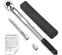 XJX Juego de llaves dinamométricas de clic de 1/2 pulgada, llave dinamométrica de 10-160 pies-LB/13.6-217.1 Nm