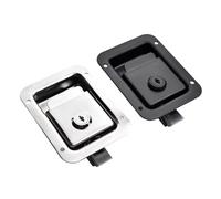 XK104S 119 Cerradura de panel larga de acero inoxidable con gancho for correa de bloqueo, 1 pieza(Black)