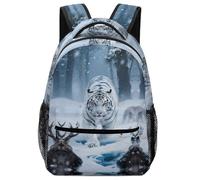XKASKDFKE Arte del poder del tigre Mochilas Infantiles Animal Morrals Cómoda Y Versátil Escolar Para Colegio Viaje Cámping Niñas Y Niños One Size