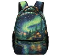 XKASKDFKE Aurora fantástica Mochila Niña Paisajes hermosos Morrals Calidad Y Resistencia Bolsa Infantil De Gran Capacidad Adolescentes Niño One Size
