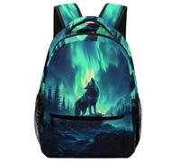 XKASKDFKE Cool Lobo Mochila Escolar Primaria Animal Morrals Cómoda Y Versátil Escolares Para Colegio Viaje Cámping Mujer & Hombre One Size