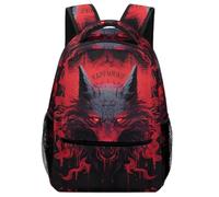 XKASKDFKE Lobo genial Mochila Escolar Primaria Animal Morrals Cómoda Y Versátil Escolares Para Colegio Viaje Cámping Mujer & Hombre One Size