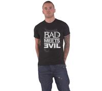 XKDSERTUTK Bad Meets Evil Text Logo T ShirtBlackS