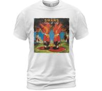 XKDSERTUTK Cotton T-Shirt Swans Love of Life Album Michael Gira Christopher PravdicaWhiteL