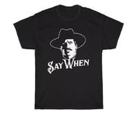 XKDSERTUTK Doc Holliday Tombstone Say When Men's T-Shirt SizeBlackXXL
