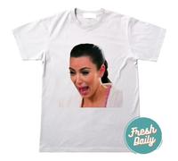 XKDSERTUTK Kim Kardian Crying T ShirtWhiteS