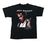 XKDSERTUTK Popular Jeff Buckley Grace Music Cotton T-ShirtBlackXXL