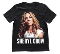 XKDSERTUTK Popular Sheryl Crow Signature Gift For Fans Unisex All Size ShirtBlackXXL