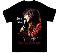 XKDSERTUTK Popular Steve Perry 80s Collection Singer Men All Size ShirtBlack3XL