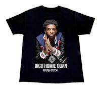 XKDSERTUTK Rich Homie Quan 1989-2024 Gift For Fans Unisex ShirtBlackXL