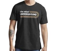 XKDSERTUTK The Velvet Underground Logo Lou Reed John Cale Light Heat T-ShirtBlackL