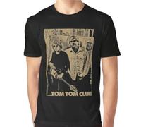 XKDSERTUTK Tom Tom Club Retro Genius of Love Chris Frantz Tina Weymouth T-ShirtBlackXL