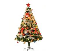 XKEDNMF Árbol de Navidad Artificial de Hojas densas, Soporte metálico, Incluye Accesorios Decorativos, for hogares, oficinas y escuelas.(2.4m/7.9ft)