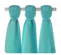xkko bmb07 0028 A 3 Pack bambú pañales para montar, quiroprácticos, como base o ligero techo, pañales, 70 x 70 cm, turquesa