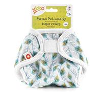 XKKO - Cubrepañales (PUL) - Newborn (2-4 kg) - Plumas de pavo real.
