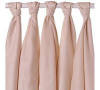 xkko Pañales de algodón Bird Eye 70 x 70 cm, algodón orgánico, juego de 5