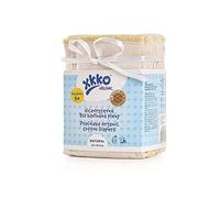 XKKO - Pliegues - 100% algodón orgánico - Birds Eye - 6 unidades - varios tamaños tamaño recién nacido (dobladillo amarillo) - 29 x 30,5 cm (2-5 kg)