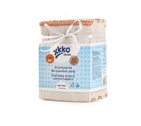 XKKO - Prefolds - 100% algodón orgánico - Birds Eye - 6 unidades - Varios tamaños Tamaño pequeño (dobladillo naranja) - 32 x 34 cm (3-7 kg)