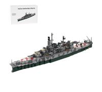 XKlemBauklode Bloques de construcción de acorazado de montaje de bricolaje, juego de ladrillos militares italianos para construir para adultos, decoración coleccionable de oficina o hogar, 1231 piezas